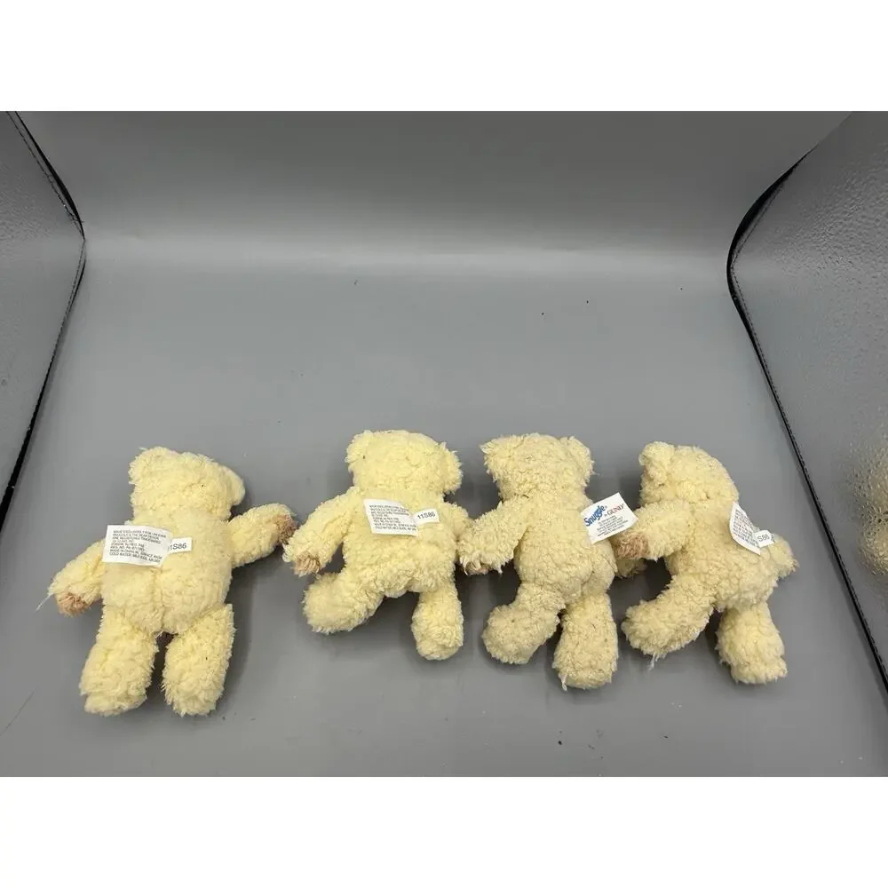 Snuggle Bear Plush Lot 4 Vintage Fabric Softener Mascot Yellow Teddy